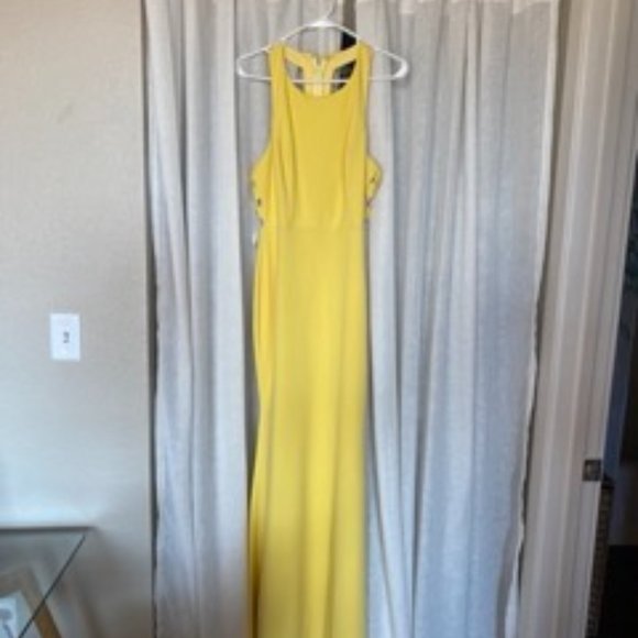 NWOT - Lulus Power of Wow Backless Yellow Maxi Dress - Picture 5 of 14
